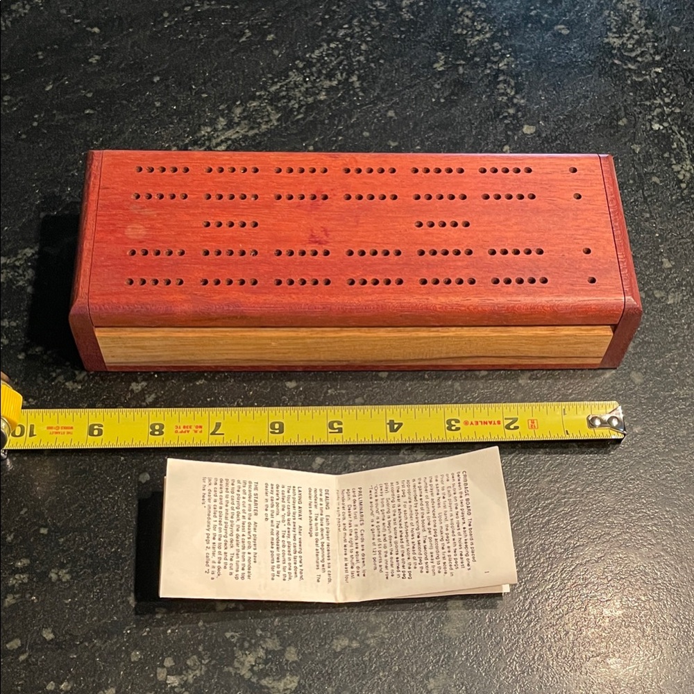 Beautiful Vintage Wooden Cribbage Board Game and Box - Picture 3 of 7
